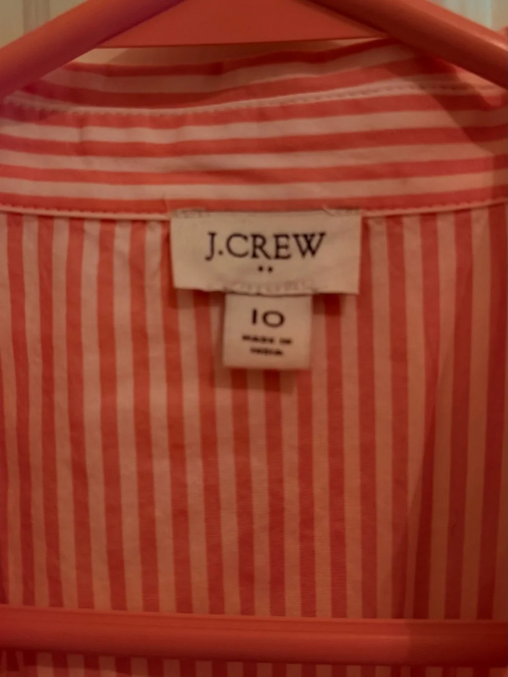 J. Crew Pink Striped Dress